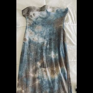 Strapless midi dress